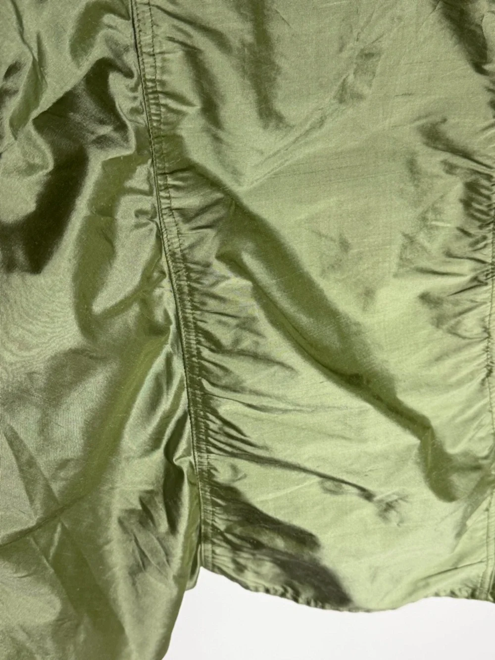 NWT: Areli Collection Green Silk A-Line Midi Skirt Size 10